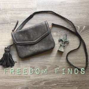 Grey over the shoulder bag